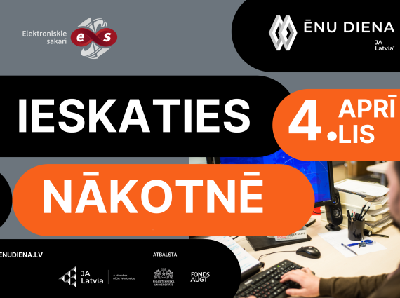 Ilustratīvs attēls - aicinājums skolēniem ieskatīties nākotnē, piedaloties Ēnu dienā